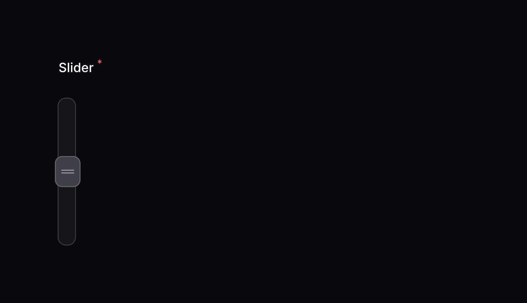 Vertical slider