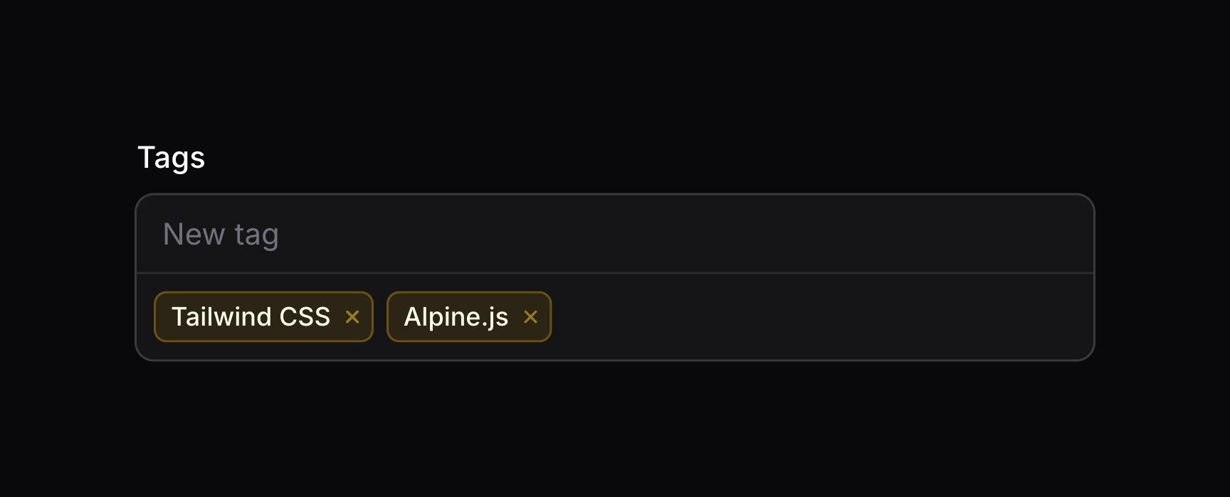 Tags input