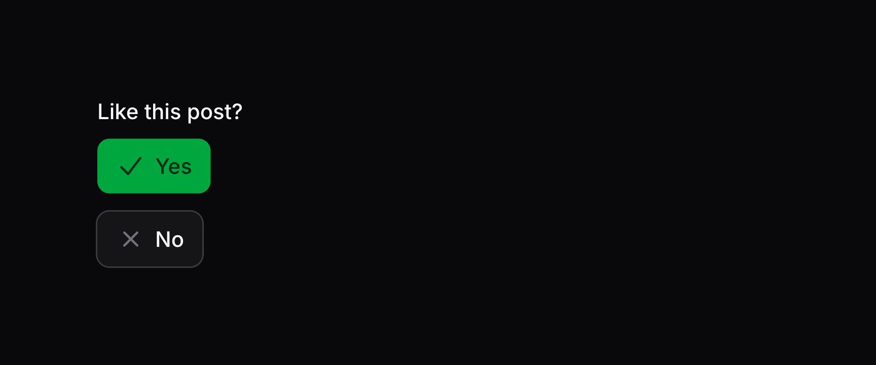 Boolean toggle buttons