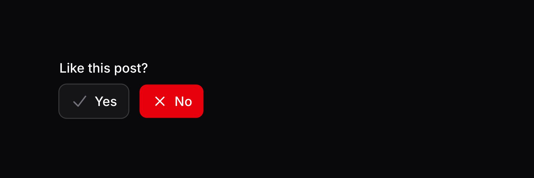 Inline toggle buttons