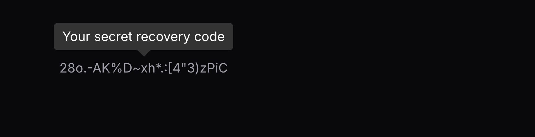 Text with a tooltip