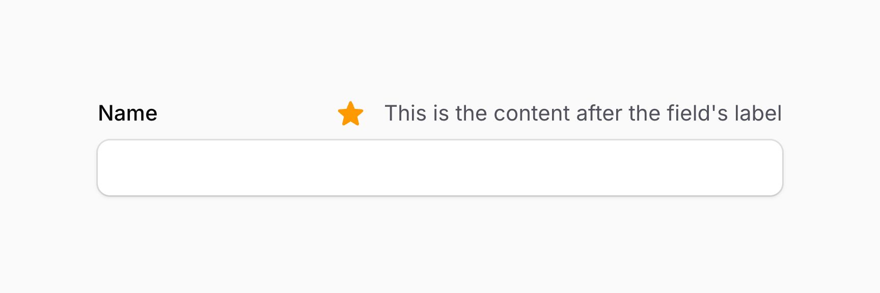 Form field with extra content after label