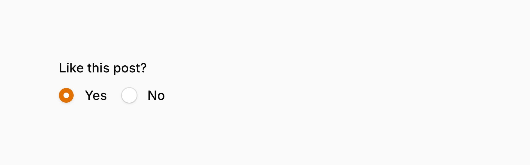 Inline toggle buttons