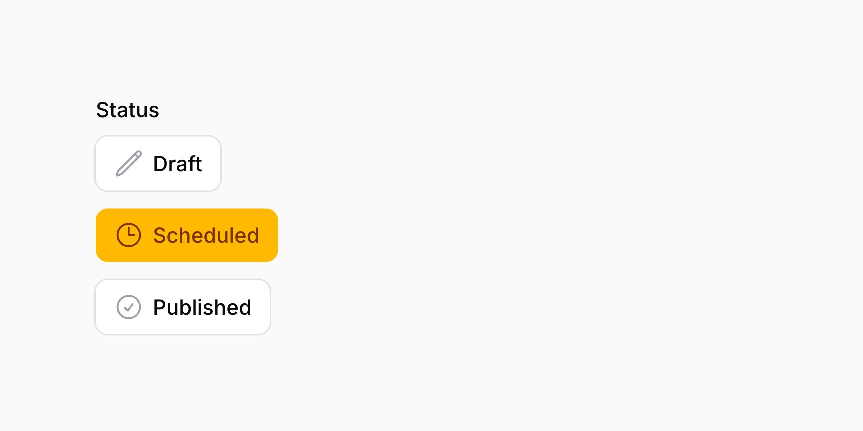 Toggle buttons with icons